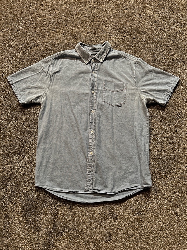 stussy embroidered crown Oxford button up shirt size M
