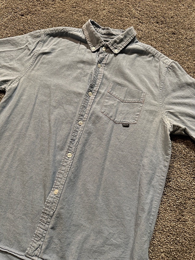 stussy embroidered crown Oxford button up shirt size M - photo 2