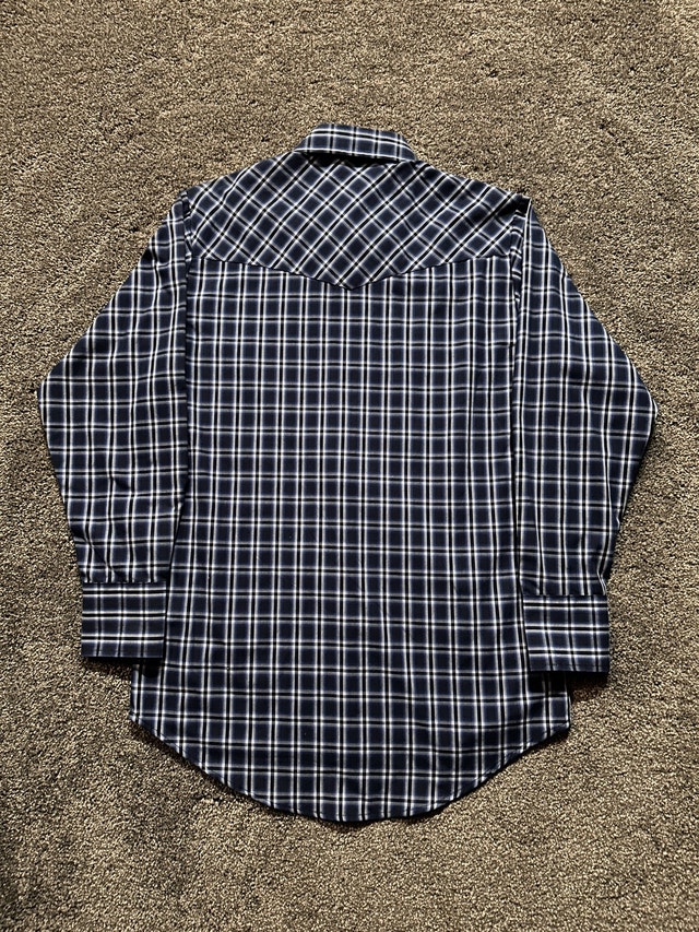 Plains Western Wear Plaid Pearl Snap Shirt Size S to M - photo 5
