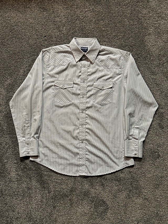 Wranglers Striped Pearl Snap Western Shirt Size L