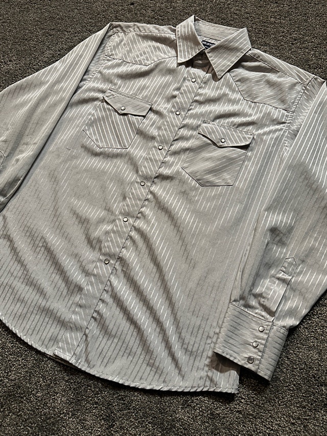 Wranglers Striped Pearl Snap Western Shirt Size L - photo 2