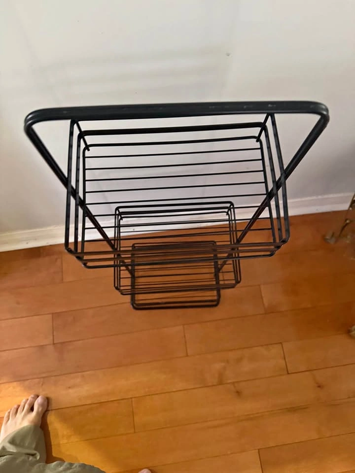 3-Tier Black Metal Wire Storage Rack