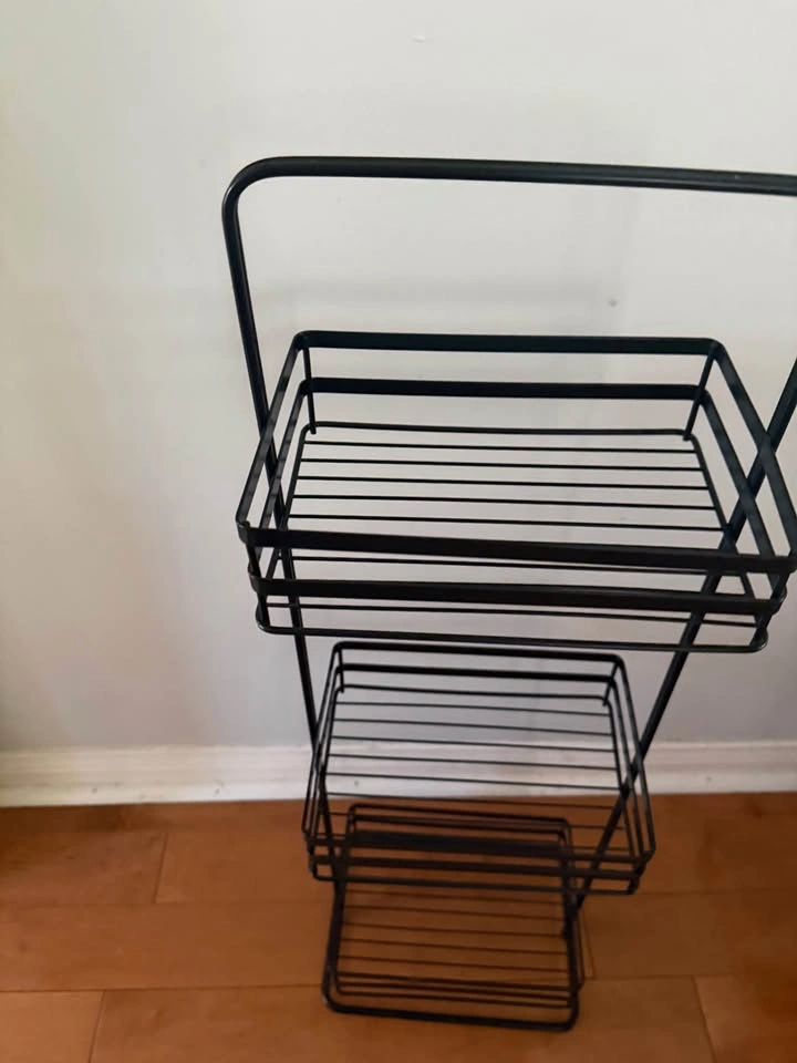3-Tier Black Metal Wire Storage Rack - photo 3