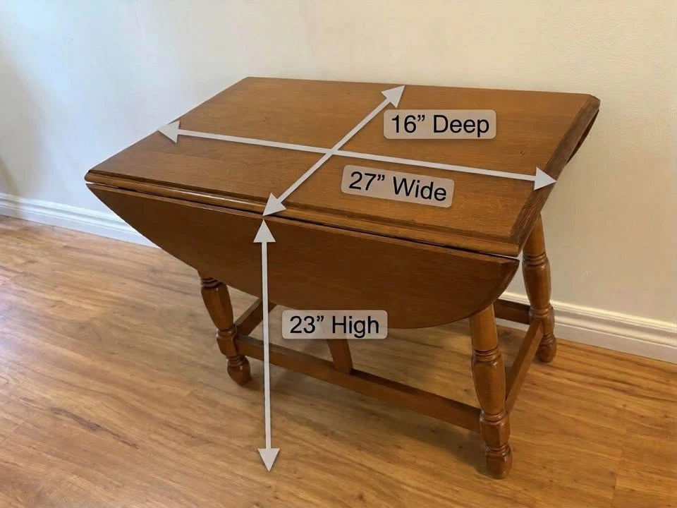 Vintage Solid Maple Drop-Leaf End / Side / Accent Table - photo 2