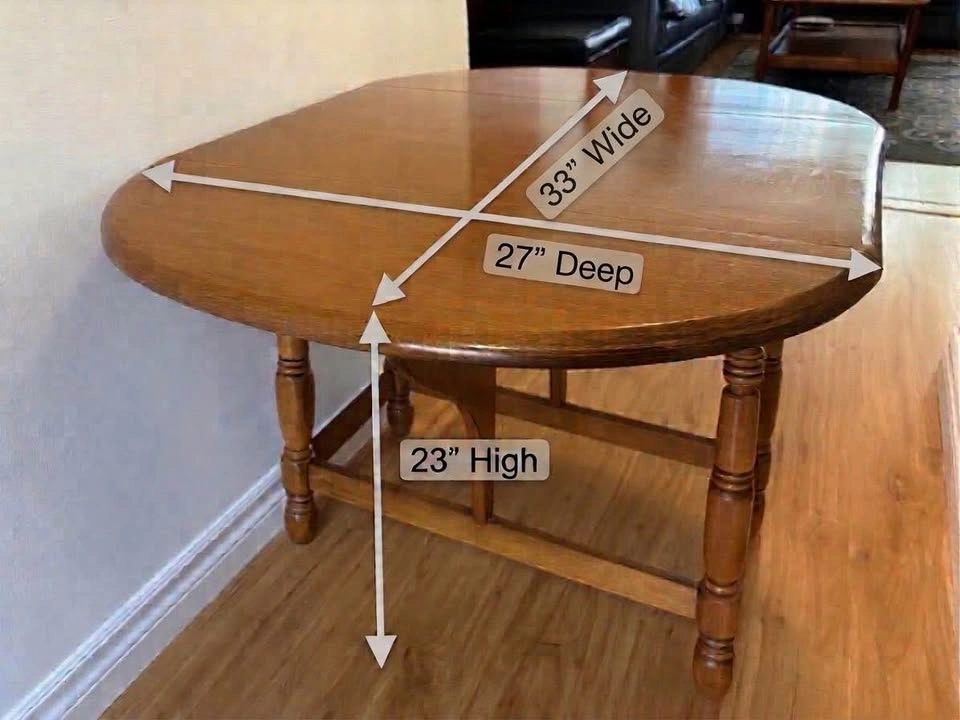 Vintage Solid Maple Drop-Leaf End / Side / Accent Table - photo 3