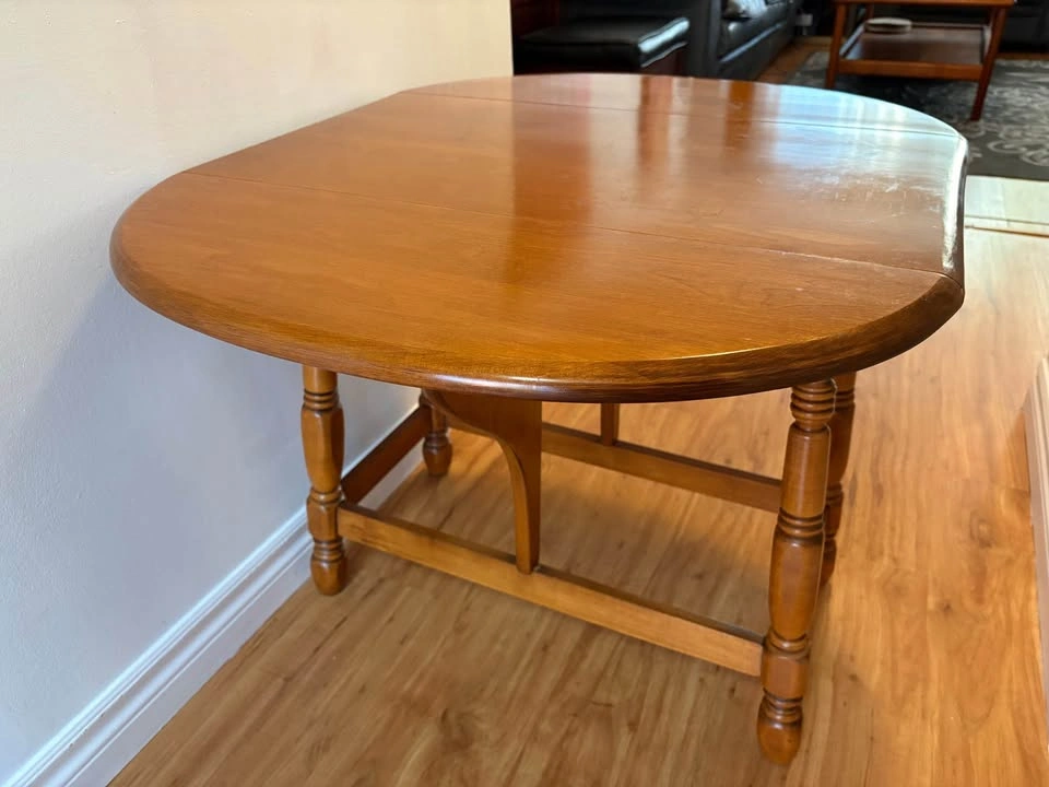 Vintage Solid Maple Drop-Leaf End / Side / Accent Table - photo 5