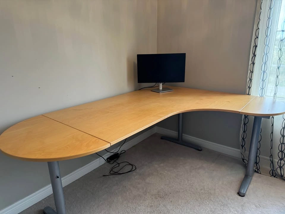 IKEA GALANT Large L-Shaped Corner Desk – Birch Finish - photo 2