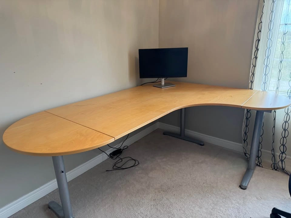 IKEA GALANT Large L-Shaped Corner Desk – Birch Finish - photo 3