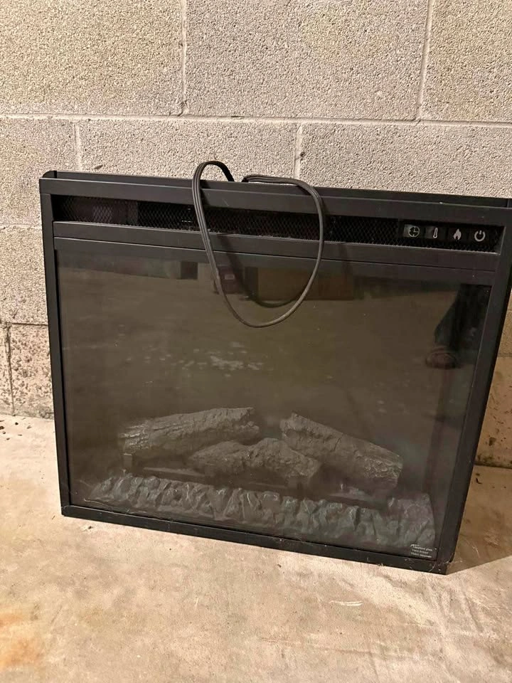 Electric Fireplace Heater – Black