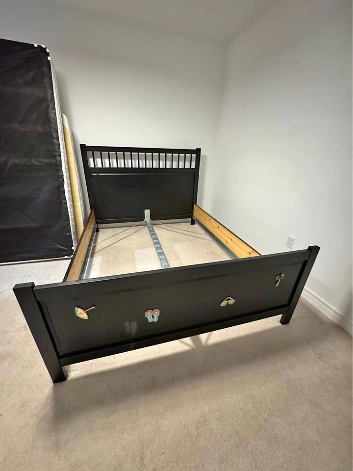 IKEA HEMNES Queen Bed Frame – Black | Discontinued Model