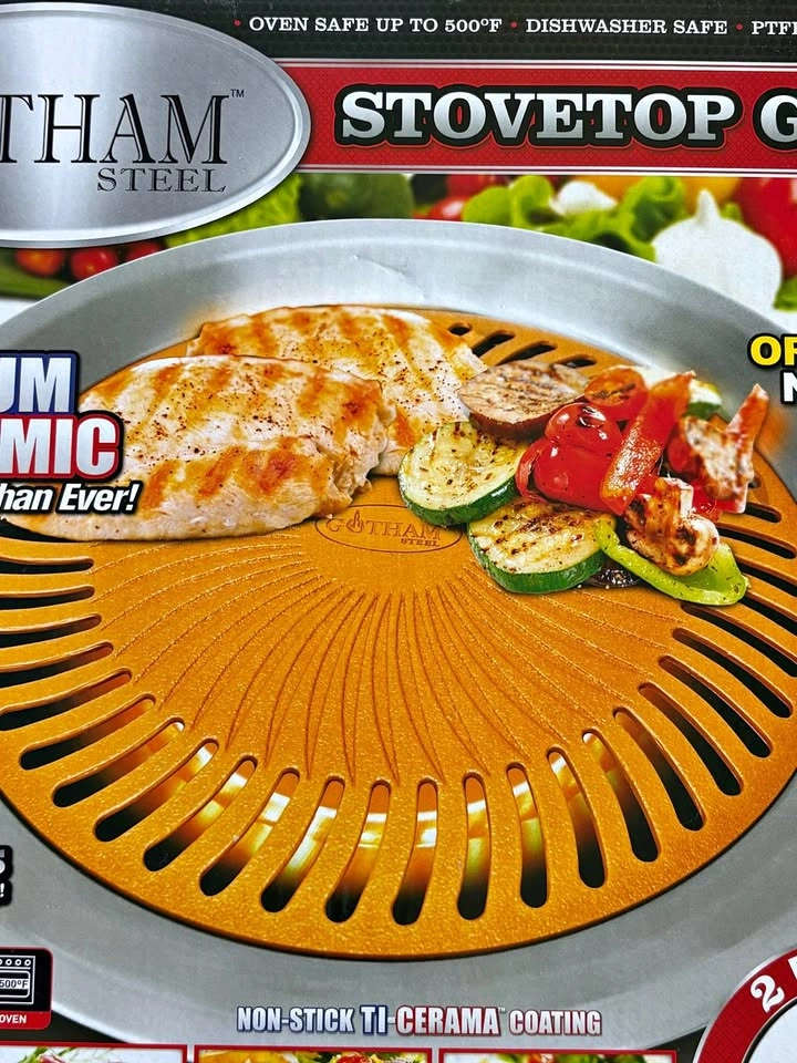 NEW Gotham Steel Stovetop Grill Smokeless Indoor Grill - photo 2