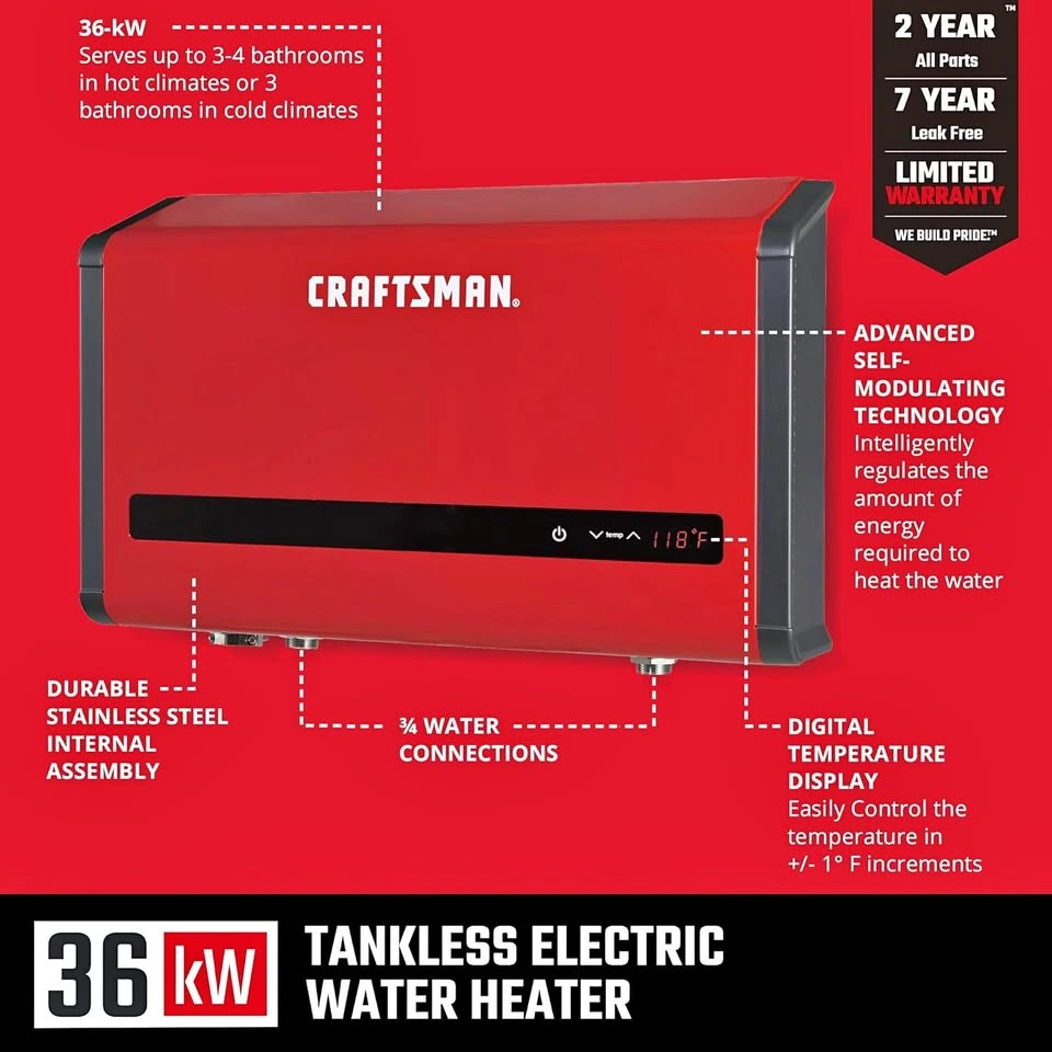 Tankless Water Heater Craftsman Brand New in Box 1/2 Price