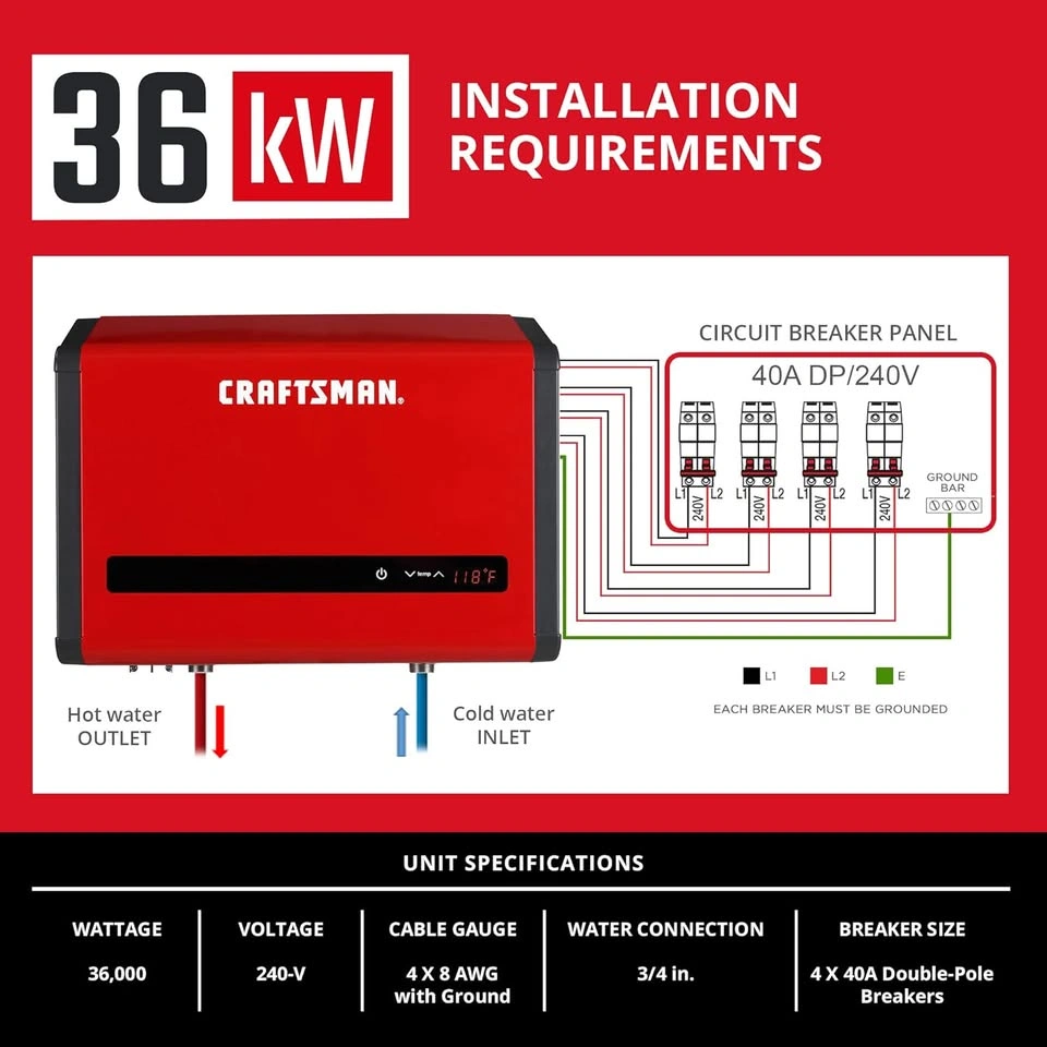 Tankless Water Heater Craftsman Brand New in Box 1/2 Price - photo 3