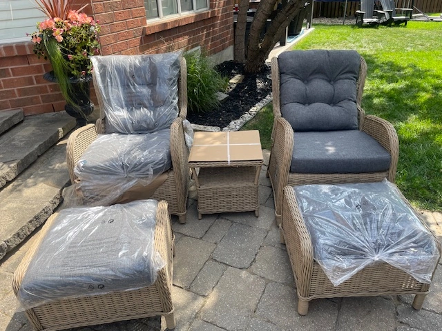 5 Piece Rattan Outdoor Conversation Set Save $1400 - photo 4