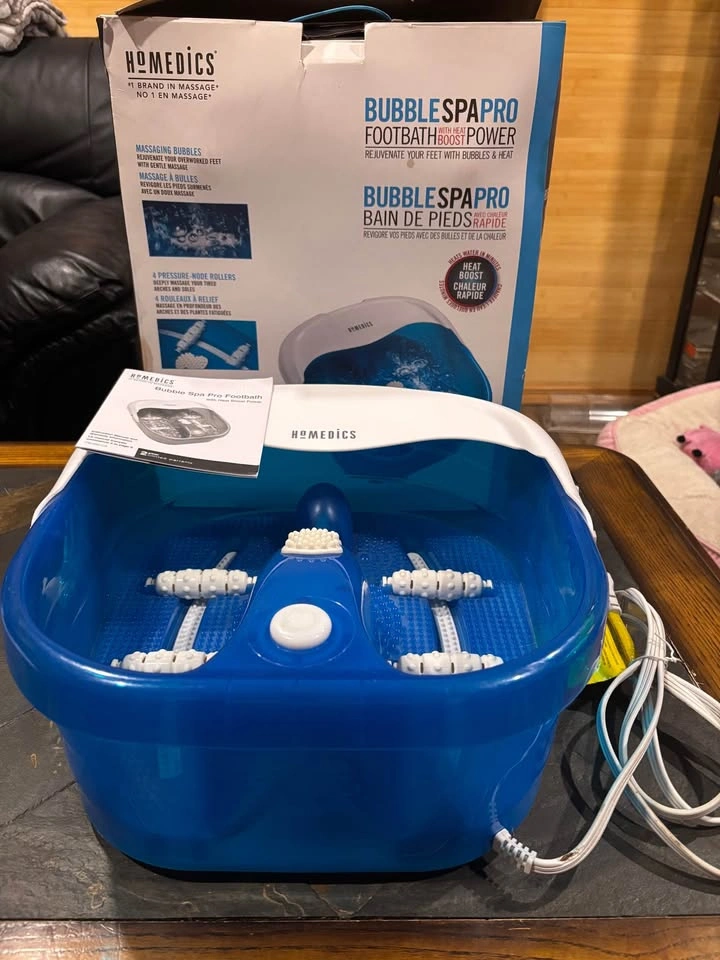 HoMedics Bubble Spa Pro Footbath with Heat Boost (FB-400)