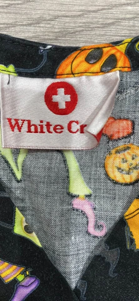 White Cross Halloween Scrub Top large - photo 4