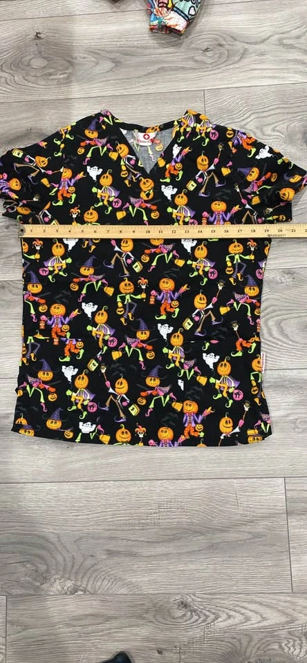 White Cross Halloween Scrub Top large - photo 5