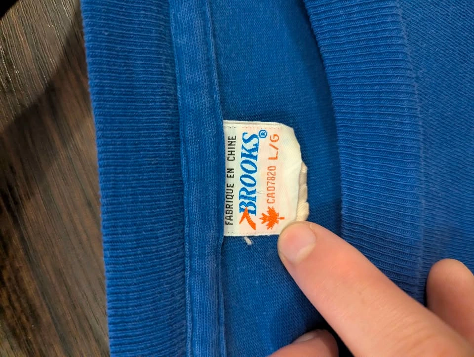 Vintage Brooks Athletic Single Stitch Blue Blading Tee - photo 3