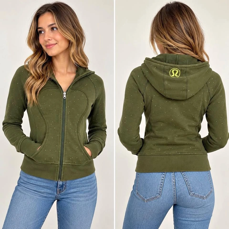 Lululemon Scuba Hoodie Olive Green size 8-10