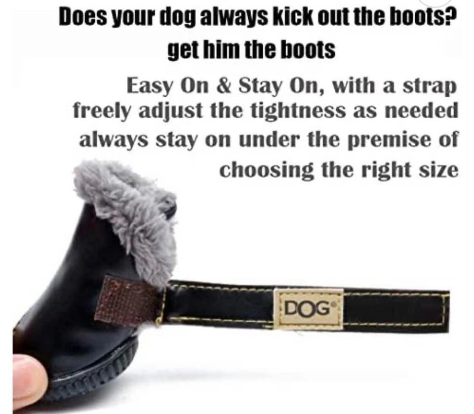 Small Dog Boots, Puppy Winter Shoes, Pet Waterproof size - photo 2