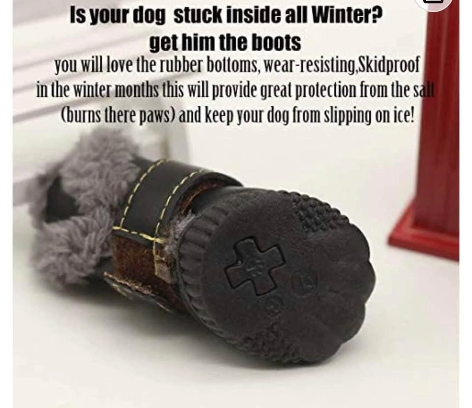 Small Dog Boots, Puppy Winter Shoes, Pet Waterproof size - photo 3
