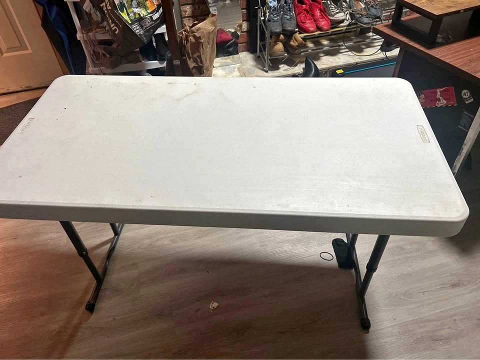 Lifetime 4-Foot Fold-in-Half Blow Molded Folding Table