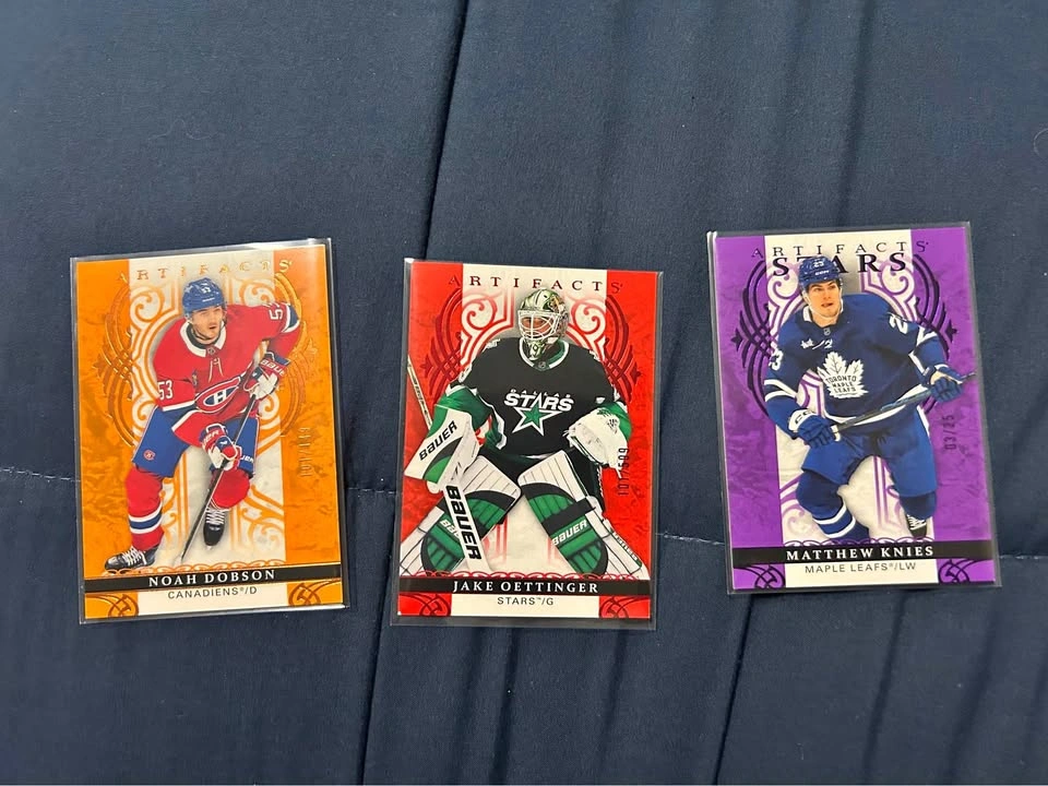 Upper Deck Artifacts Hockey Cards - Dobson, Oettinger, Knies