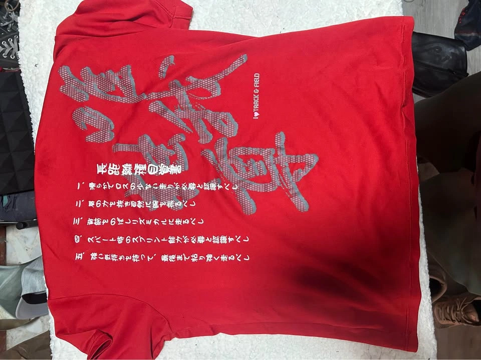 Asics Track & Field Red Dry-Fit T-Shirt – Japanese Import (M) - photo 2