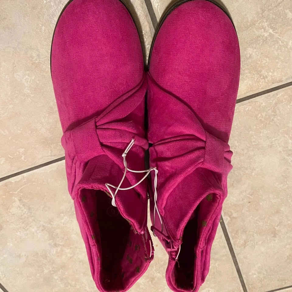 Pink Mahala Bow Ankle Fashion boots Booties size 6 - photo 2