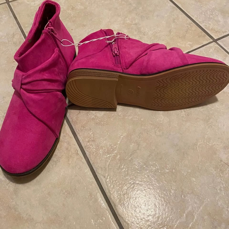 Pink Mahala Bow Ankle Fashion boots Booties size 6 - photo 3