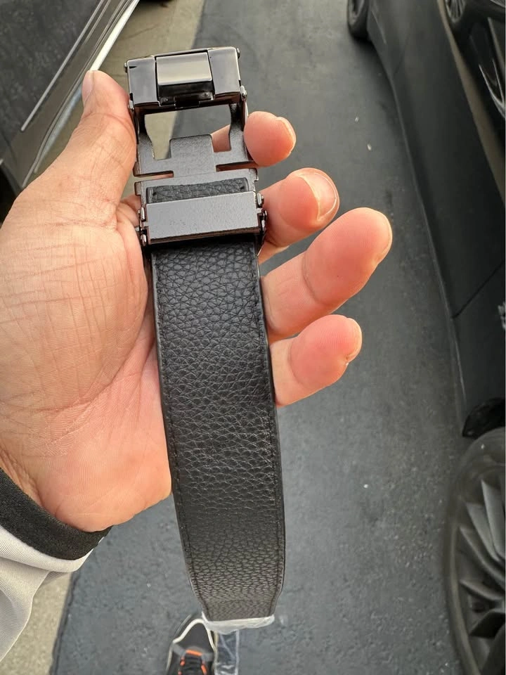 Leather Belt with Hook Buckle - photo 5