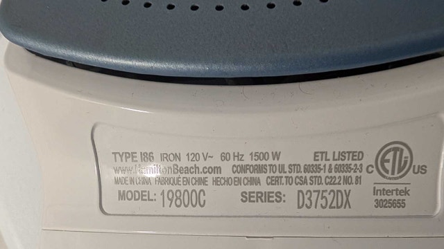 Hamilton Beach Durathon Steam Iron – Like new - photo 4