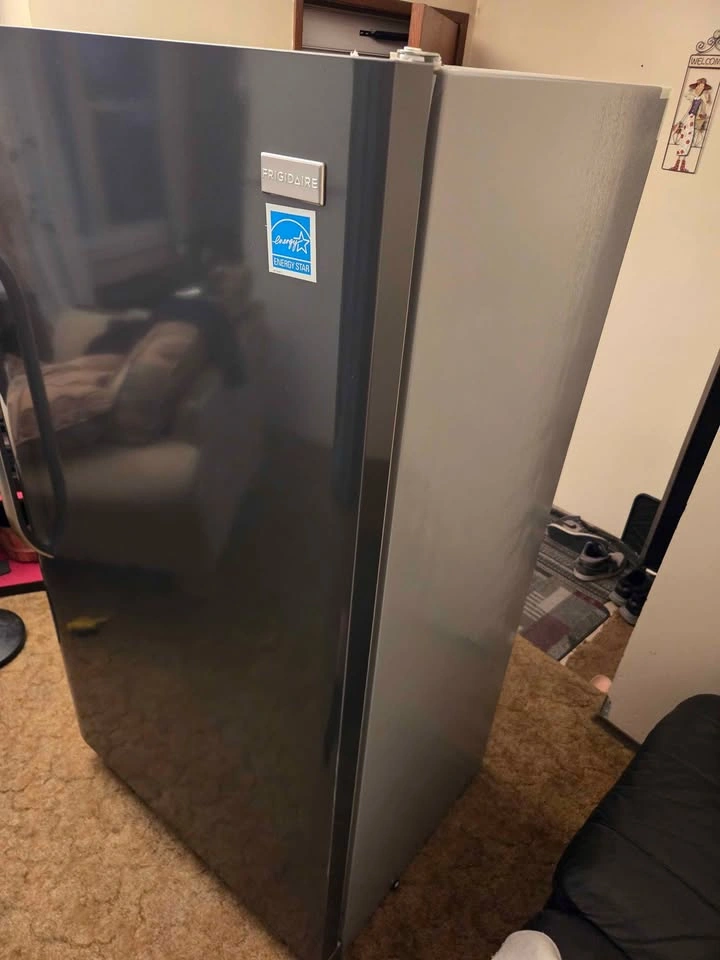 Grey Frigidaire Stand Up Freezer Delivery Available - photo 2
