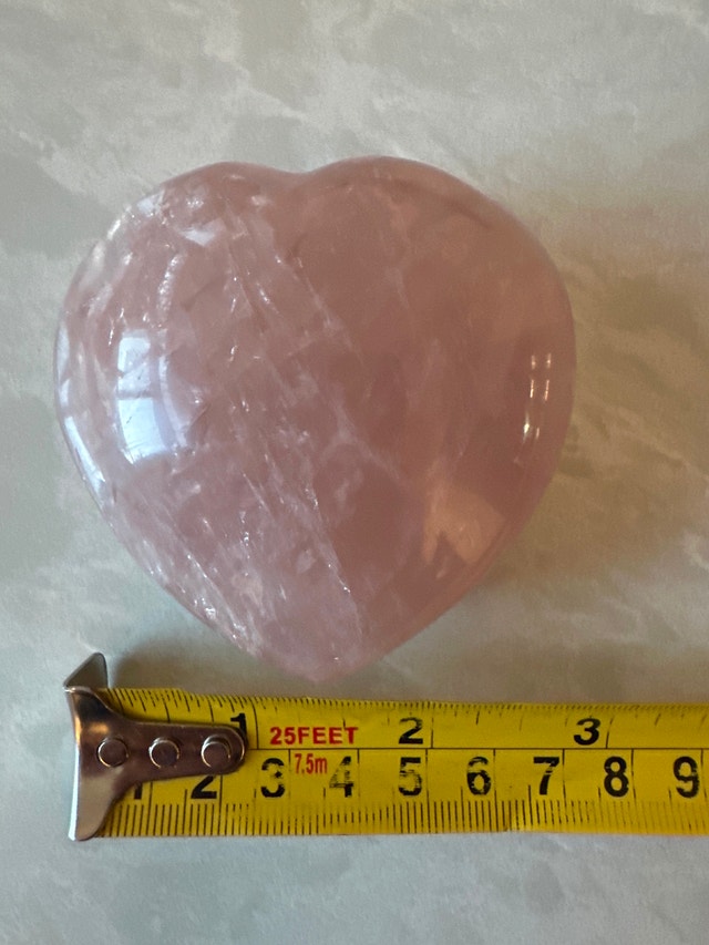 Rose quartz crystal heart - photo 5