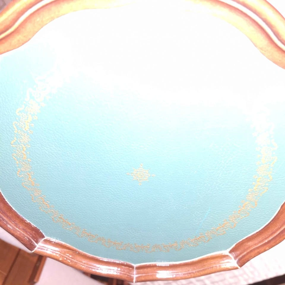 The Bombay Company Leather Top Pedestal Side Table - photo 5