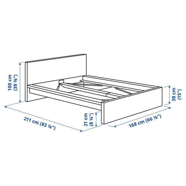 IKEA MALM queen-size bed frame and STRUCTUBE Mattress - photo 2