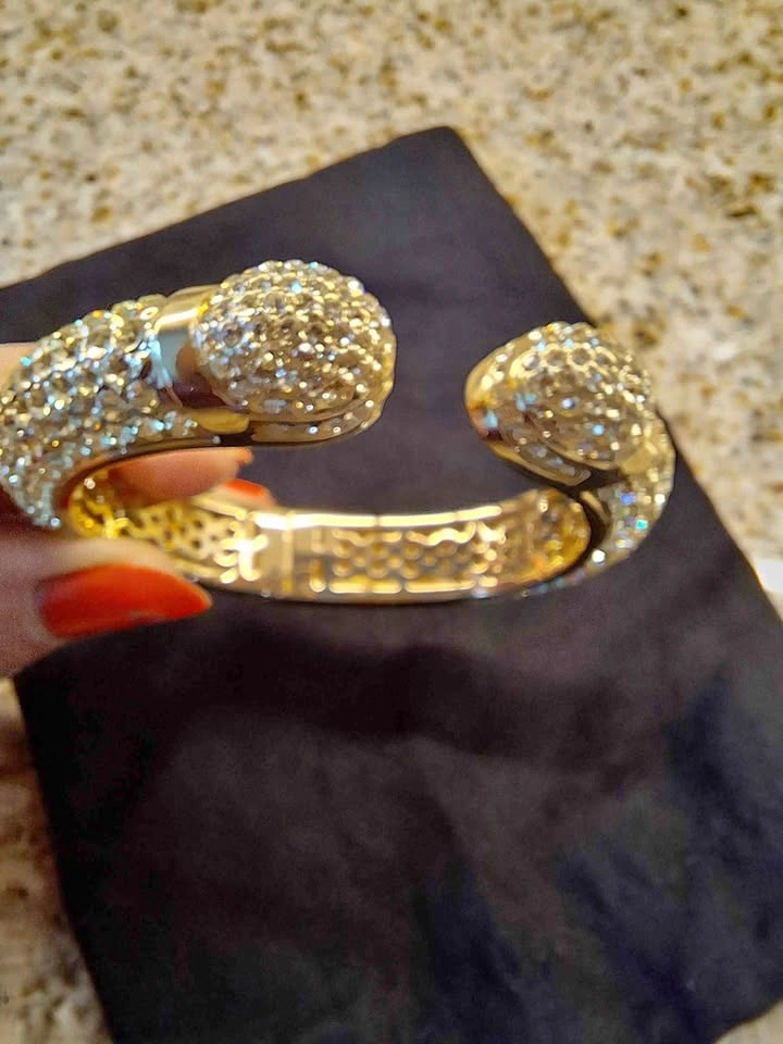 Brand new Gold-Toned Rhinestone Cuff Bracelet