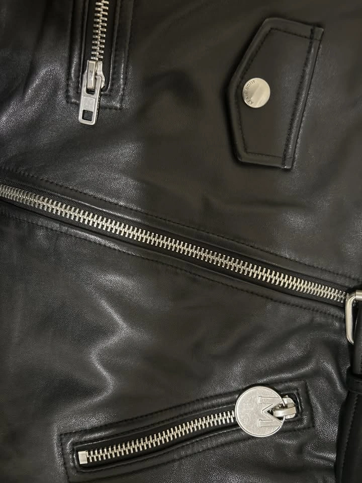 Miss Sixty Genuine Sheepskin Leather Biker Mini Skirt – Black, S - photo 5