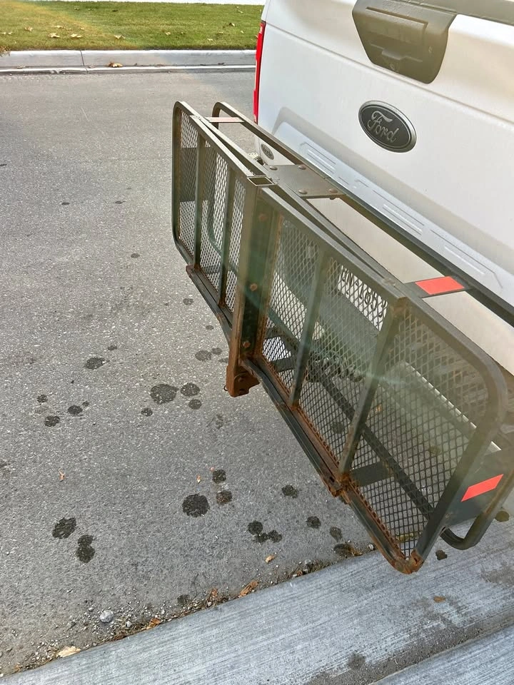 Folding Hitch Cargo Carrier Basket - Steel Mesh