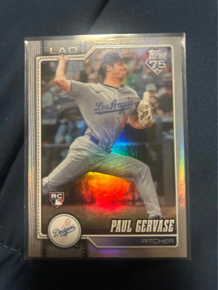 2024 Topps Paul Gervase Los Angeles Dodgers RC Silver Foil Card