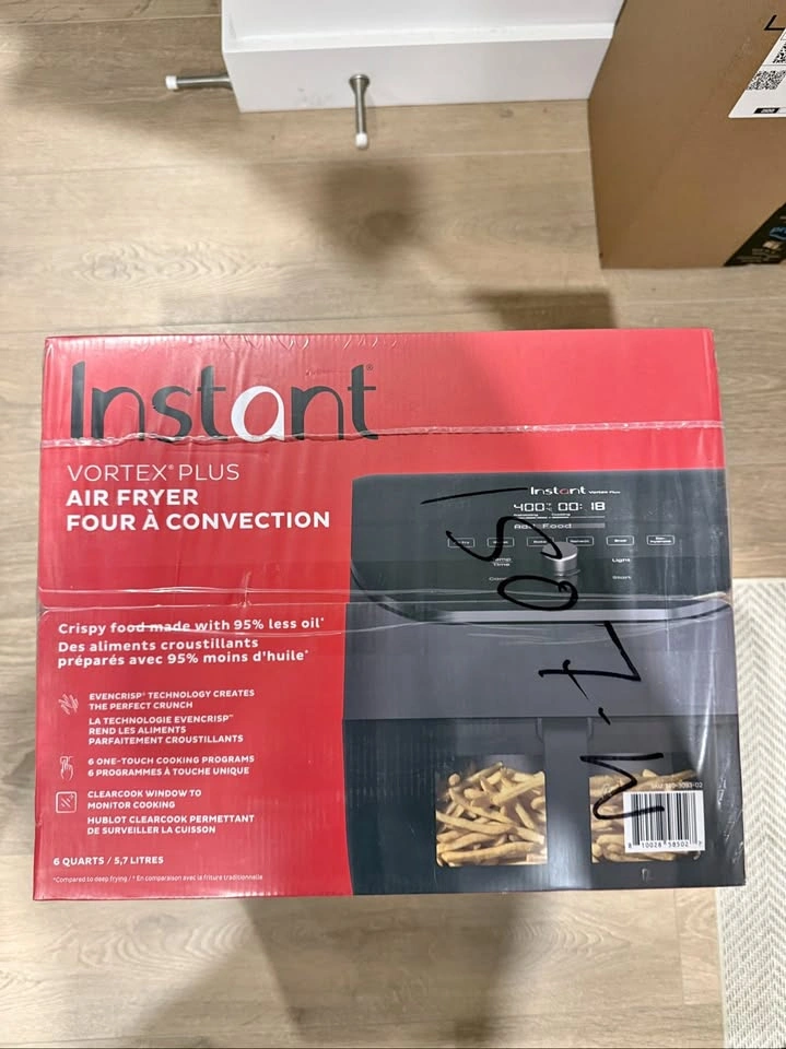 Instant Vortex Plus 6-Quart Air Fryer — Brand New, Sealed
