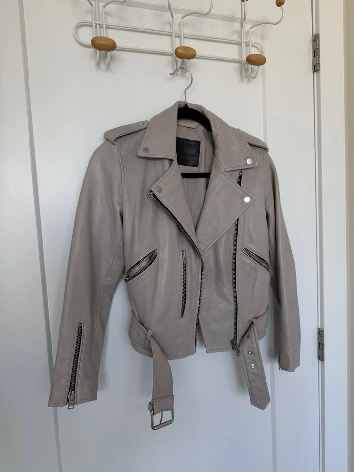AllSaints Leather Biker Jacket — Never Worn (UK 4 / US 0)
