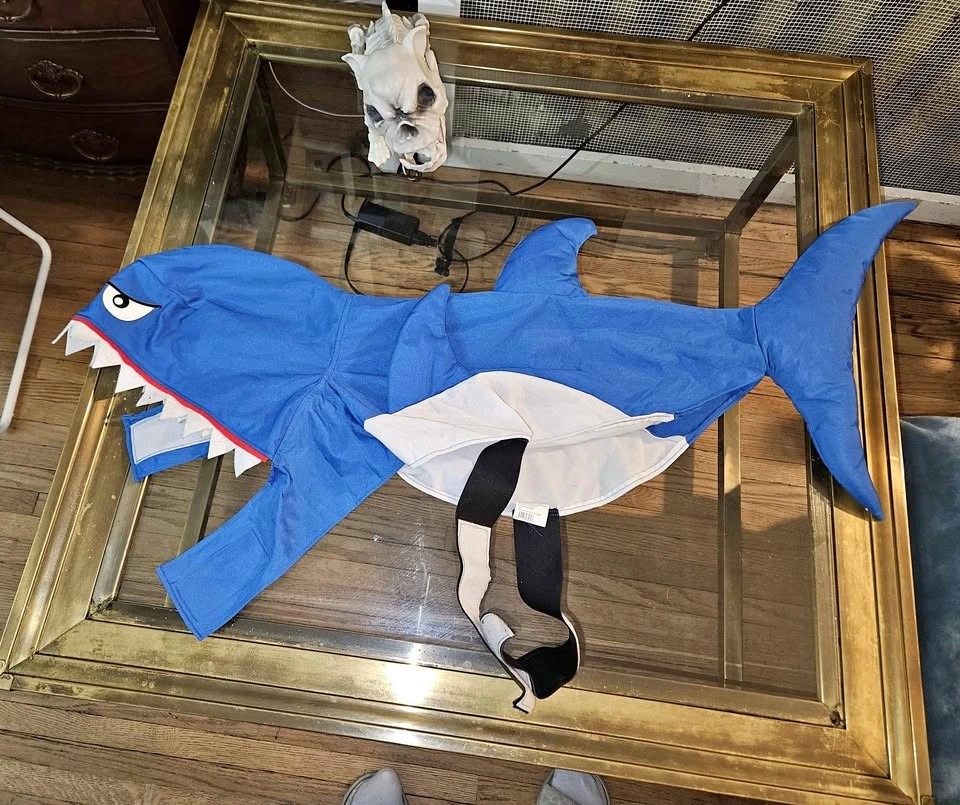 Blue Shark Dog Costume. Size xl