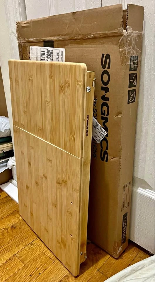 Adjustable Bamboo Bed Desk / Laptop Stand – Like New