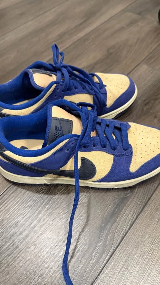 Nike Dunk Low – Blue/Yellow Suede | US men 7.5 - photo 2