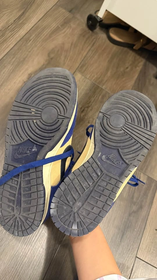 Nike Dunk Low – Blue/Yellow Suede | US men 7.5 - photo 4