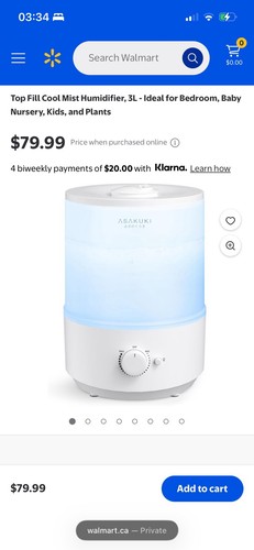 ASAKUKI Top Fill Cool Mist Humidifier, 3L - photo 5