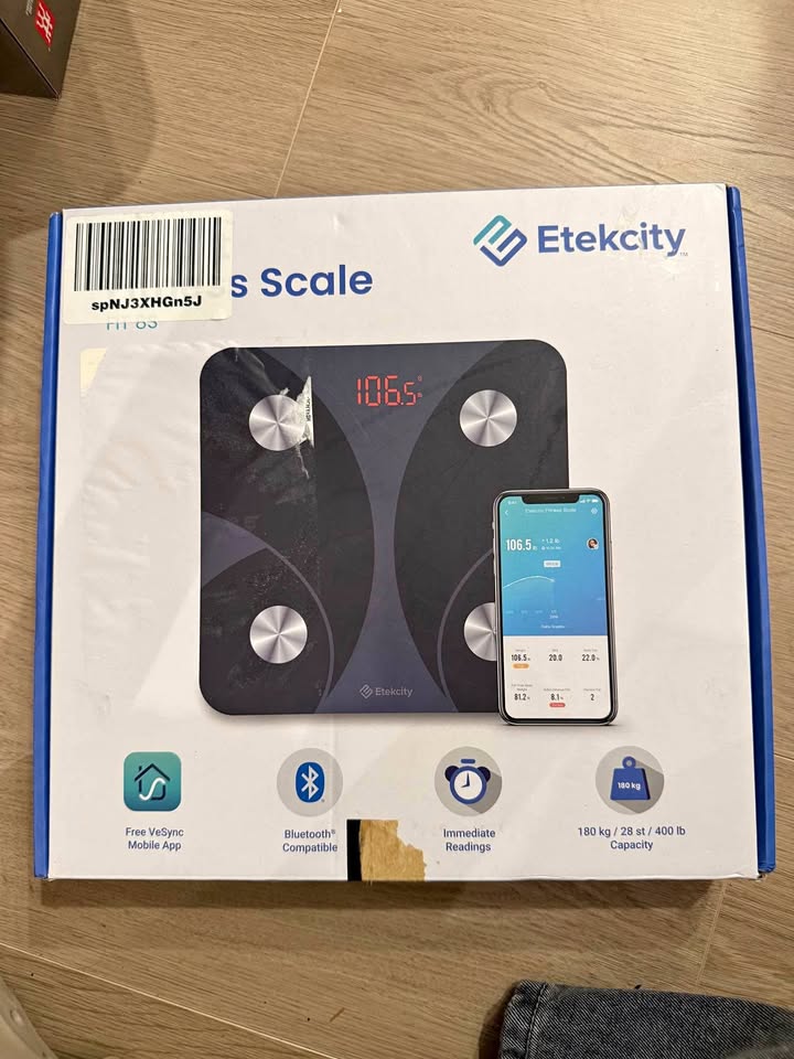 Etekcity Smart Bluetooth Fitness Scale – Brand New