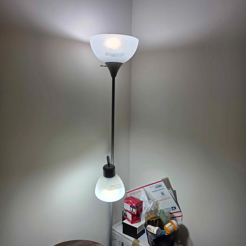 Silver Floor Lamp with Reading Light $12 each