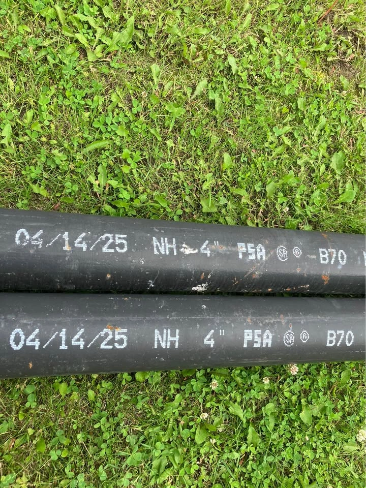4” Cast Iron Pipes – 10 FT Long – 2 Available - photo 2